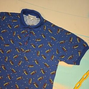 VTG Westbound Sport Polo Shirt M Blue Golf Bags Clubs AOP Short Sleeve Hong Kong